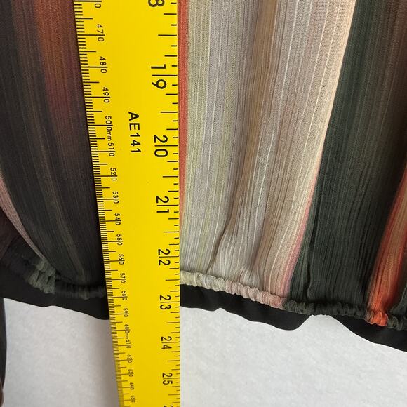 Express Womens Size M Multi Striped Transparent New with tags Blouse - Picture 7 of 8